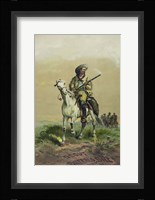Buffalo Bill on horseback, holding Smoking Rifle Fine Art Print