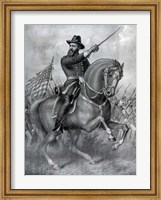 General Benjamin Harrison on horseback, during the Battle of Resaca Fine Art Print