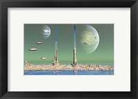 Planet With Two Moons Fine Art Print