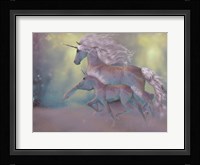 Adult and Baby Unicorn Fine Art Print