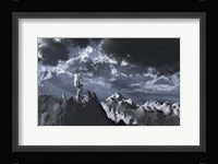 Human Astronaut Exploring An Alien Exoplanet Fine Art Print