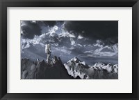 Human Astronaut Exploring An Alien Exoplanet Fine Art Print