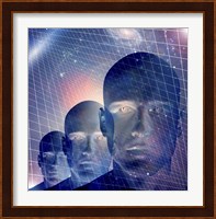 Male Figures With Space and Grid Fine Art Print