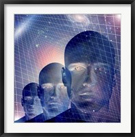 Male Figures With Space and Grid Fine Art Print