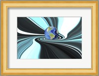 Planet Earth in Swirling Colorful Background Fine Art Print