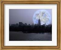 New York City Terraformed Luna Rise Fine Art Print