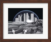 Lunar City and Astronauts Fine Art Print