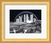 Lunar City and Astronauts Fine Art Print