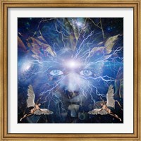 Face of God Men With Wings Represents Angels Fine Art Print