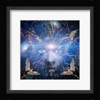 Face of God Men With Wings Represents Angels Fine Art Print