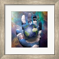 Earth and Hand Before Cosmos Fine Art Print