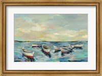 Coastal View of Boats Fine Art Print