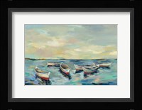 Coastal View of Boats Fine Art Print