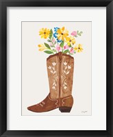 Western Cowgirl Boot VI Framed Print