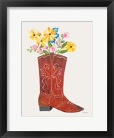 Western Cowgirl Boot V Framed Print