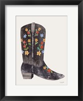 Western Cowgirl Boot III Framed Print