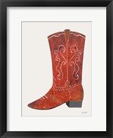 Western Cowgirl Boot II Framed Print