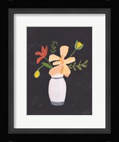 Floral on Black II Framed Print