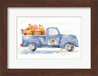 Autumn Ramble I Navy Fine Art Print