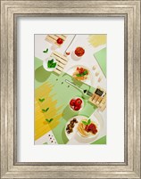 Suprematic Meal: Pasta With Tomato Sauce And Mushrooms Fine Art Print