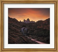 Waterfall Sunset Fine Art Print