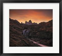 Waterfall Sunset Fine Art Print