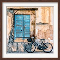 Old Window and Bicycle Fine Art Print