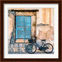 Old Window and Bicycle Fine Art Print