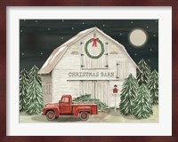 Starry Night Christmas Barn Fine Art Print