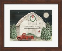 Starry Night Christmas Barn Fine Art Print