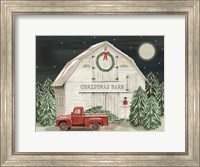 Starry Night Christmas Barn Fine Art Print