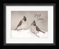 Let It Snow Titmouse Pair Fine Art Print