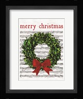 Merry Christmas Wreath Fine Art Print