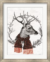 Reindeer Wreath Fine Art Print