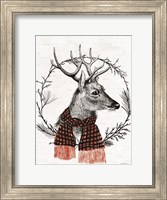 Reindeer Wreath Fine Art Print