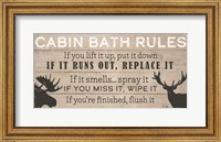 Cabin Bath Rules Fine Art Print