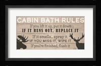 Cabin Bath Rules Fine Art Print