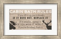 Cabin Bath Rules Fine Art Print