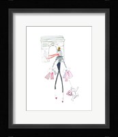 Paris Shopping Framed Print