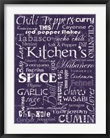 Kitchen Spice Indigo Fine Art Print