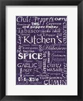 Kitchen Spice Indigo Fine Art Print