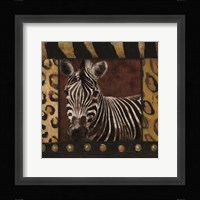 Zebra bordered Framed Print