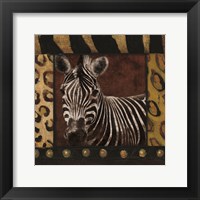 Zebra bordered Framed Print