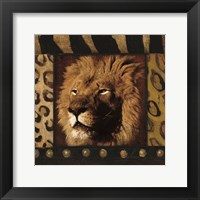 Lion Bordered Framed Print