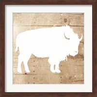 White On Wood Buffalo Mate Fine Art Print