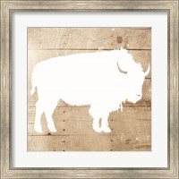 White On Wood Buffalo Mate Fine Art Print