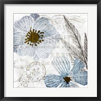 Soft Floral Blue 2 Fine Art Print