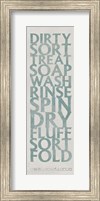 Laundry List Blue Fine Art Print