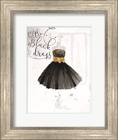 Little Black Gold Dress Fine Art Print