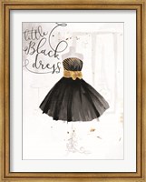 Little Black Gold Dress Fine Art Print